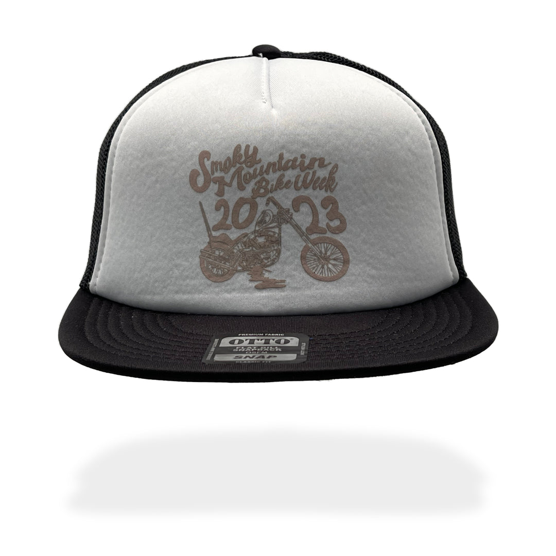 BD128 - Bike Week Good Times Trucker hat - Black/White