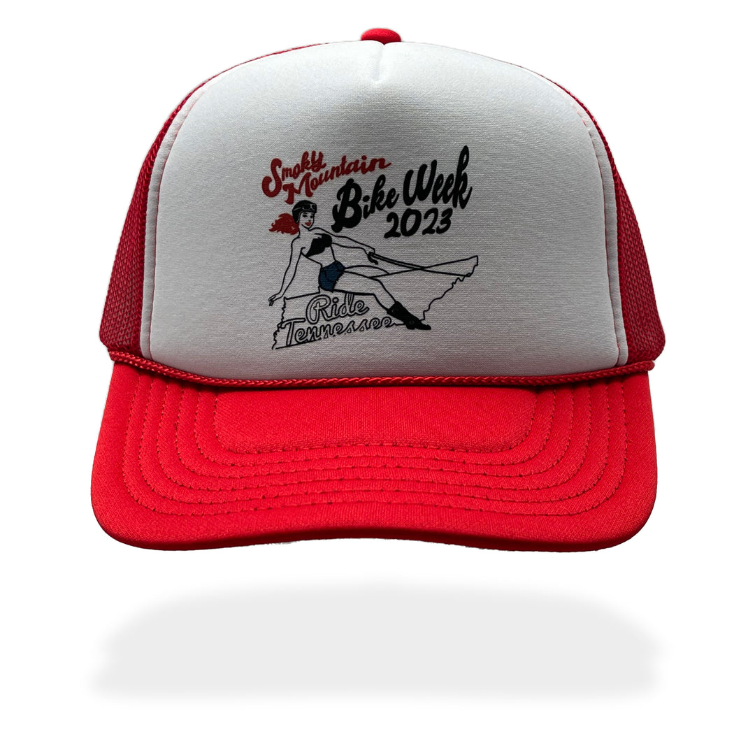BD131 -  Bike Week Ride TN Trucker hat - Red/White